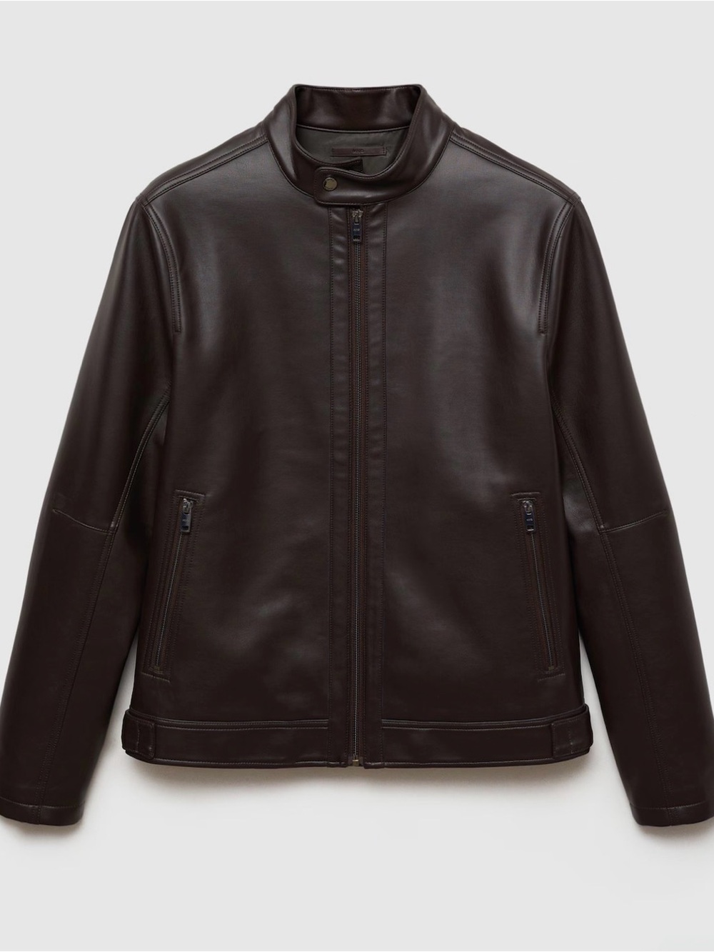 MANGO MAN NAPPA FAUX-LEATHER JACKET